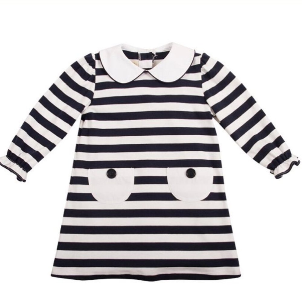 Petunia Play Dress Stripe Peter Pan Collar Dress